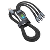 Cable de carga USB 3 en 1 de nailon multi 100W Flexi