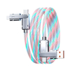 C&acirc;ble de chargement transparent 4 en 1 personnalis&eacute; avec design lumineux
