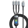 Cable de carga USB 3 en 1 de nailon multi 100W Flexi
