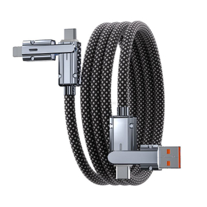 Быстрая зарядка из цинкового сплава 4 в 1 плетеный USB-кабель