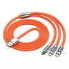 Cable de datos de silicona de carga r&aacute;pida 3 en 1 de 120 W