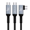 کابل USB C به کابل USB C کابل USB 4.0 کابل USB4 پوسته آلومینیومی 90 درجه FL402