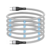 Cabo de carregamento magn&eacute;tico USB tipo C de armazenamento PD100w