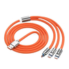 كابل شحن طاقة USB من السيليكون الناعم بقدرة 120 واط