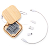 Cable de datos de carga ecol&oacute;gico de bamb&uacute; de 60 W de almacenamiento-Flexi