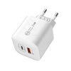 Cargador USB UE 20W con puerto tipo C + puerto QC3.0