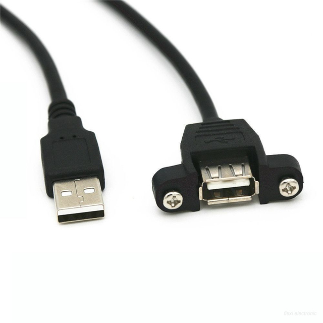 USB 2.0 hosszabb&iacute;t&oacute; k&aacute;bel, dugasz-aljzat f&uuml;lekkel