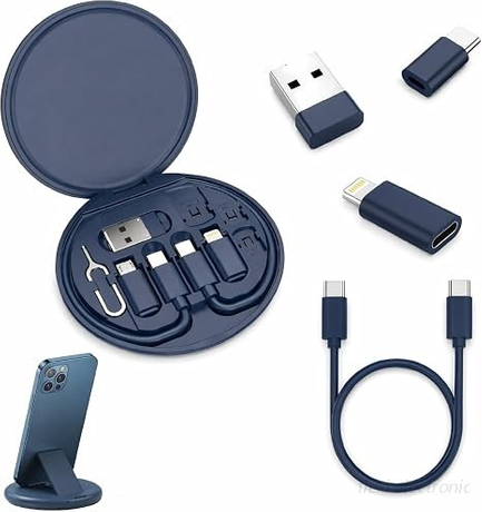 60W 6 viename USB įkrovimo kabelio rinkinys