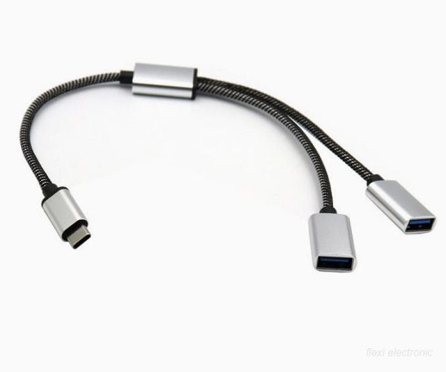 2 i 1 USB C Splitter Cable Hub