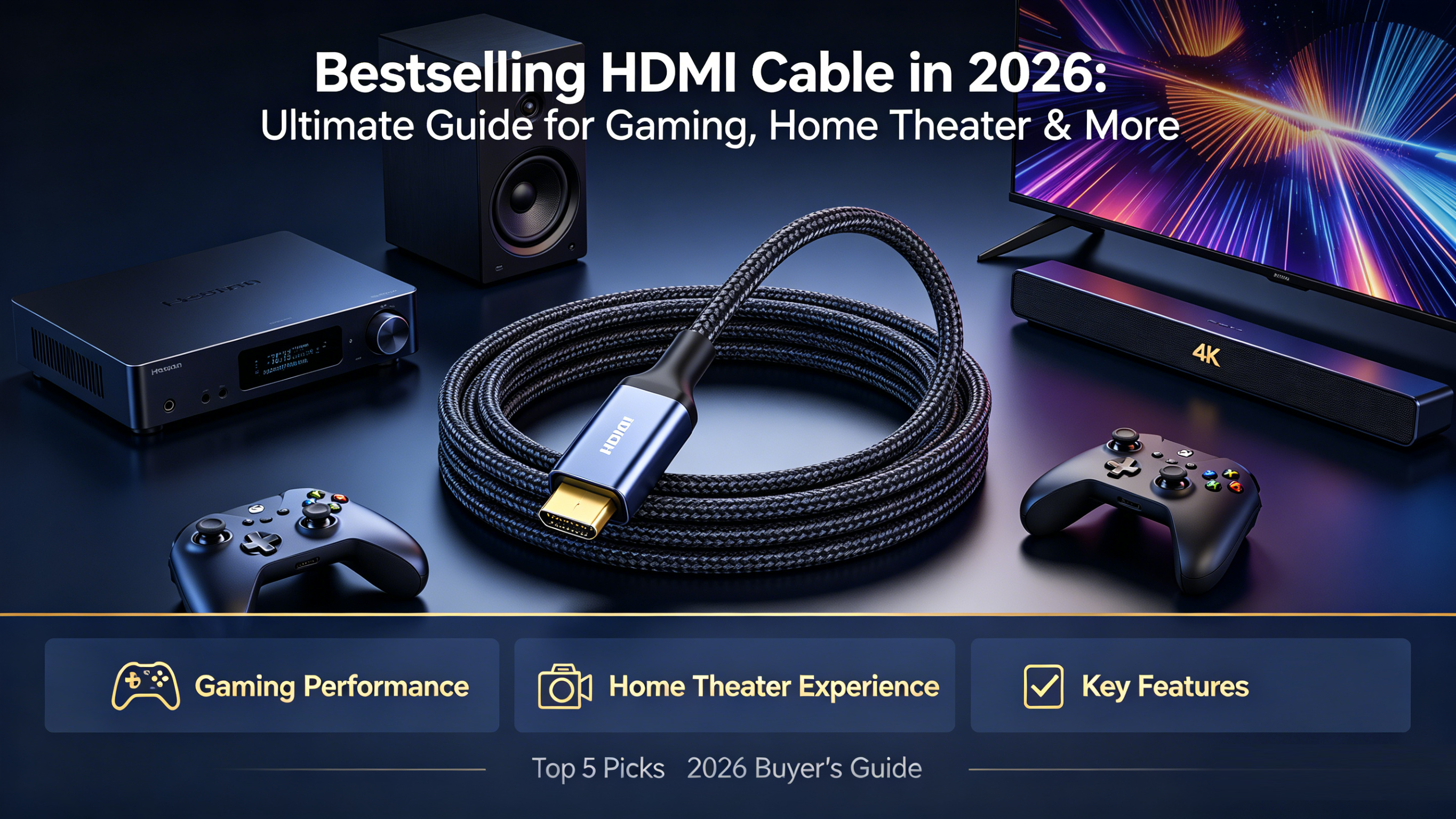 Najpred&aacute;vanejš&iacute; k&aacute;bel HDMI v roku 2026: Dokonal&yacute; sprievodca pre hry, dom&aacute;ce kino a ďalšie