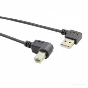 كابل طابعة USB 2.0 بمرفق 90 درجة من Am إلى Bm 