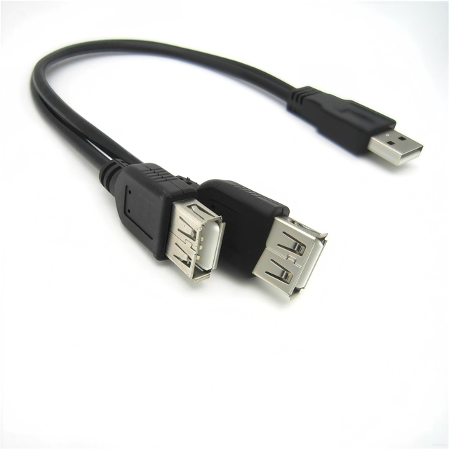 USB 2.0 AM-aljzat k&aacute;bel 2 az 1-ben hosszabb&iacute;t&oacute;k&aacute;bel